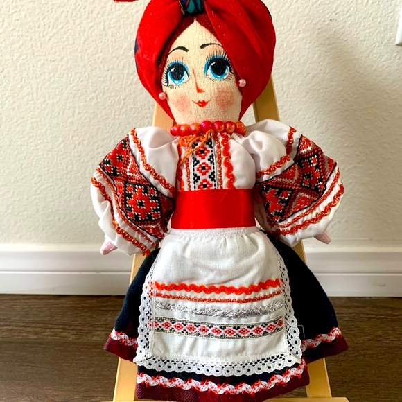 Colorful Traditional Doll with Embroidered Dress - Picture 1 of 5